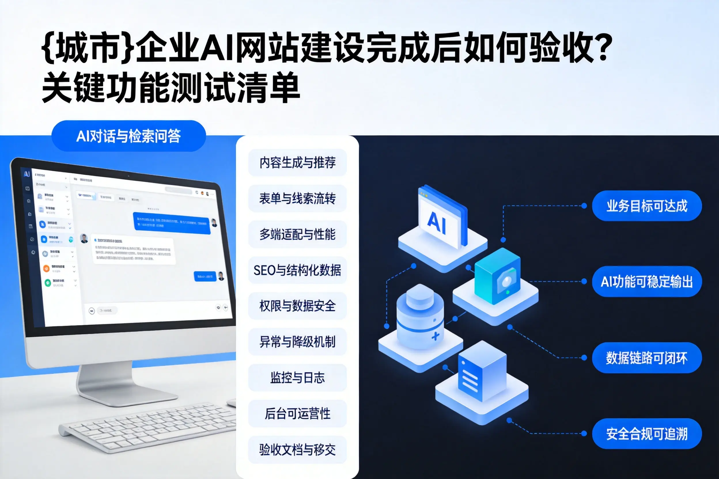 百色企业AI网站建设完成后如何验收？关键功能测试清单