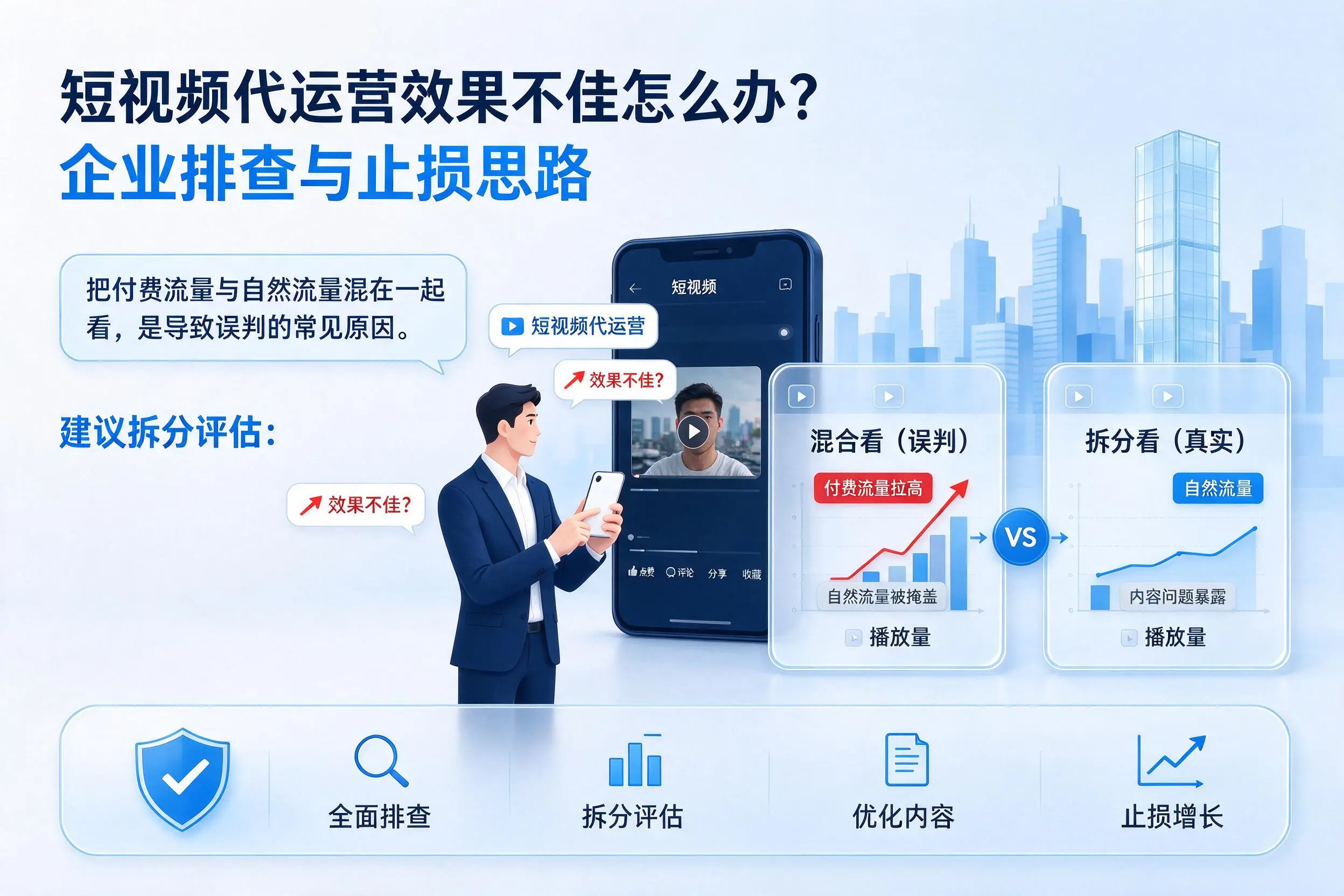 短视频代运营效果不佳怎么办？百色企业排查与止损思路