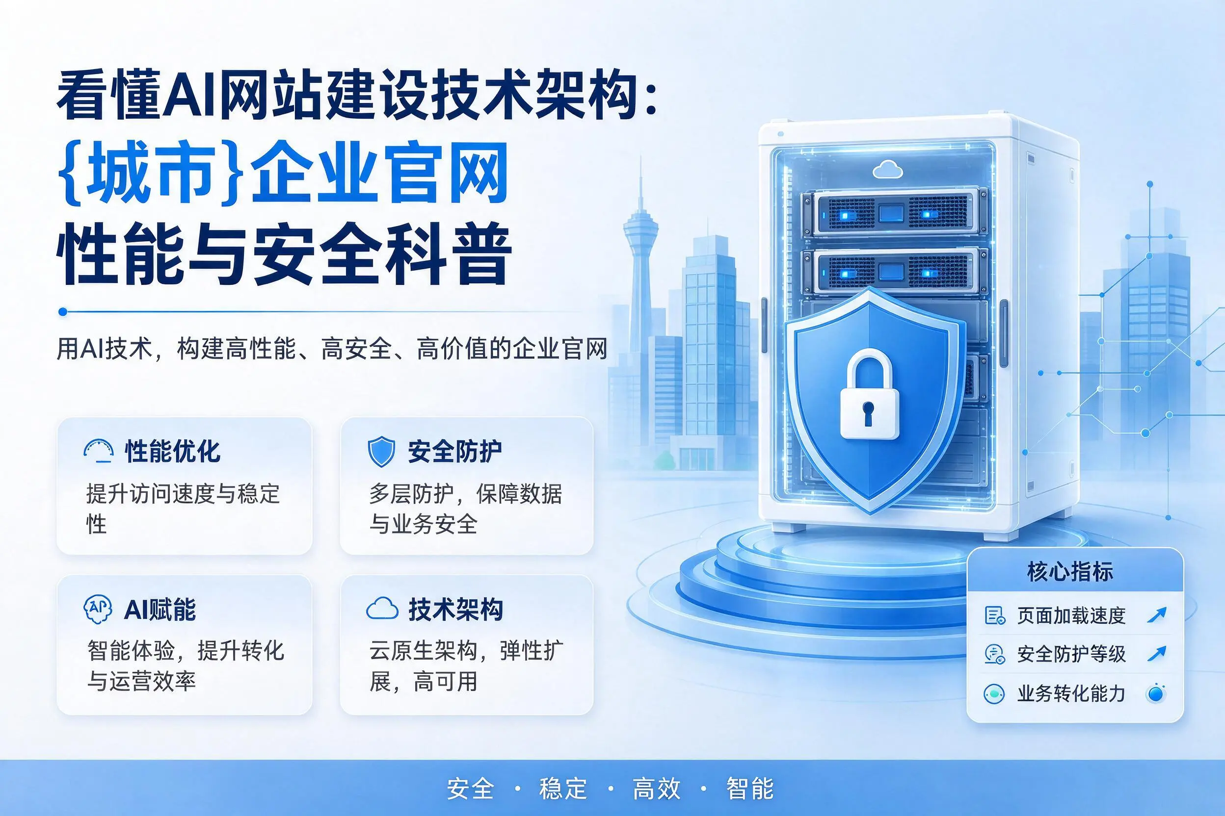 看懂AI网站建设技术架构:百色企业官网性能与安全科普