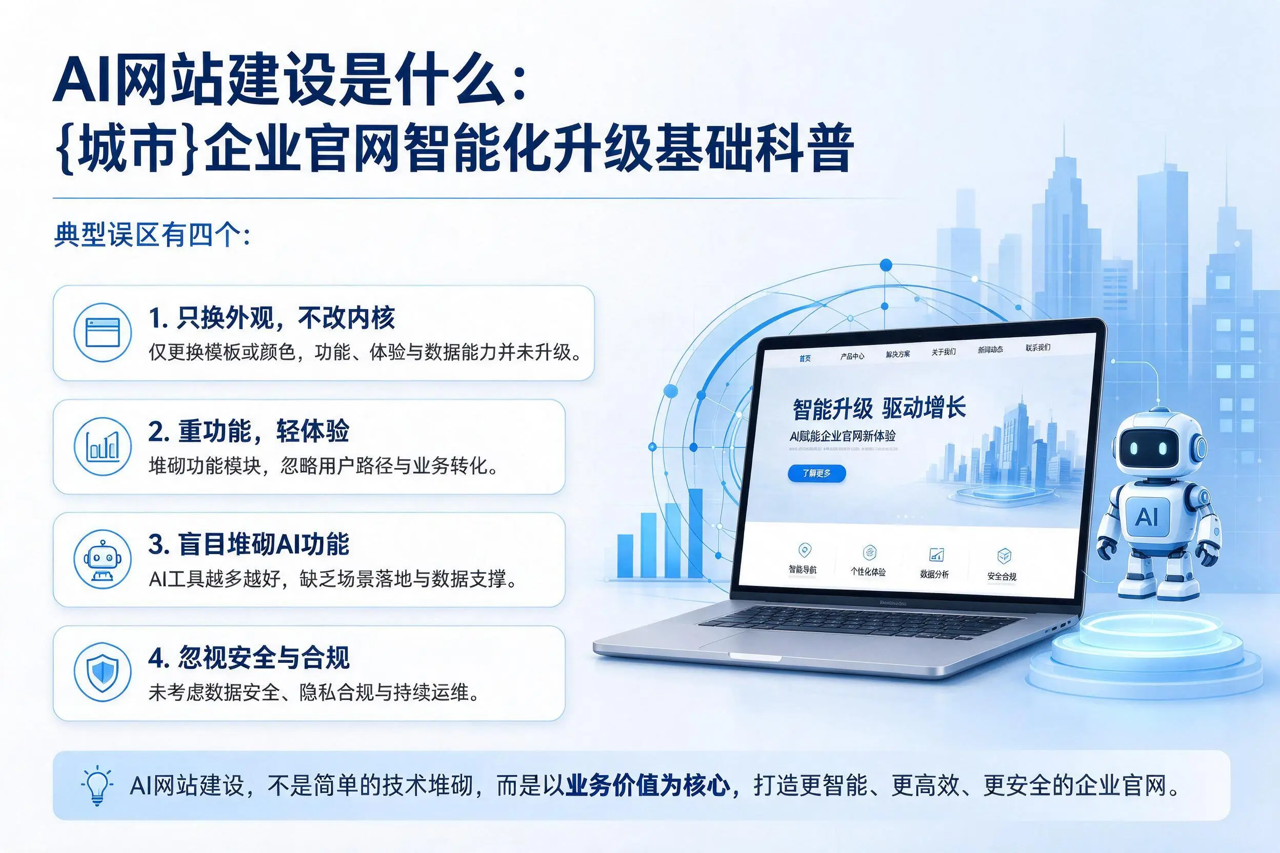AI网站建设是什么:百色企业官网智能化升级基础科普