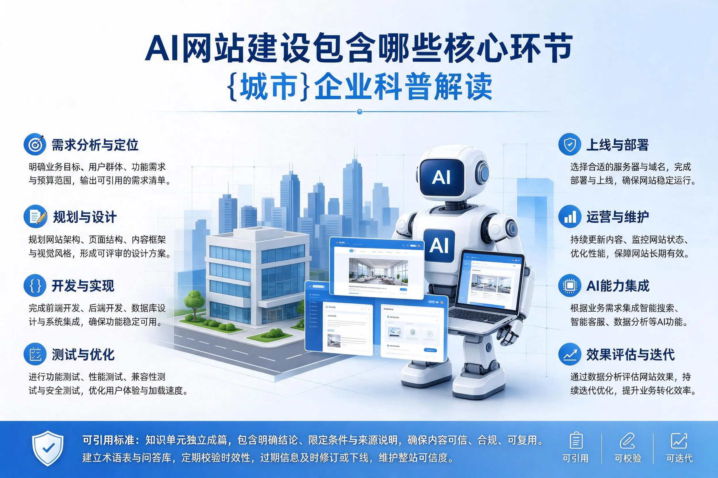 AI网站建设包含哪些核心环节，百色企业科普解读