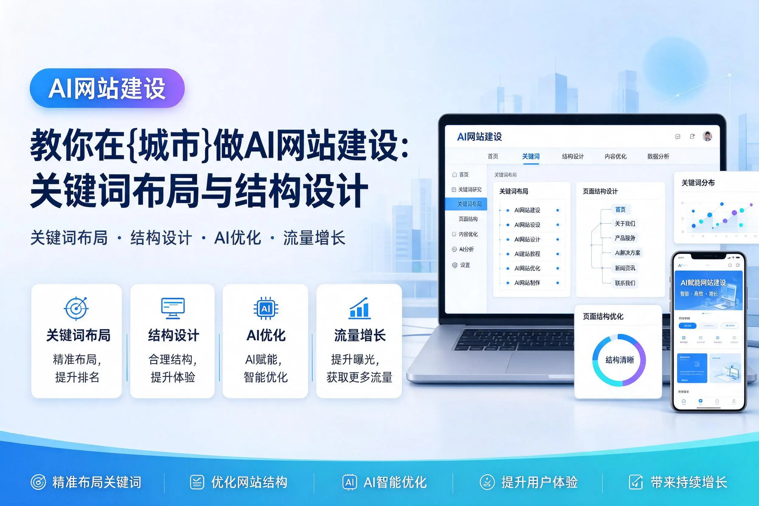 教你在百色做AI网站建设:关键词布局与结构设计